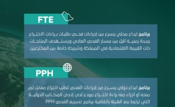 الملكية الفكرية تطلق برنامج المسار السريع لفحص طلبات براءات الاختراع FTE