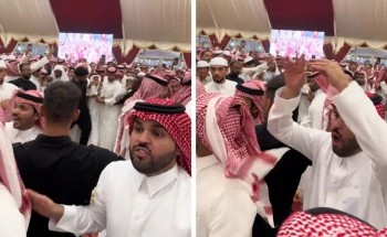 شاهد: زحام كبير حول “غازي الذيابي” في الحفل الذي أقامه بمناسبة مشاركته في جادة الطائف .. والمذيع “بن شري” : بطل إبن بطل