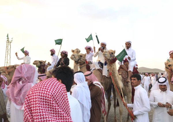 هجن قبيلة العوامره في مهرجان الجبل الابيض