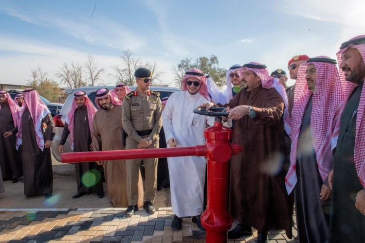 أمير القصيم يدشن مشروع الخطوط الناقلة وشبكات المياه لمركز ابانات